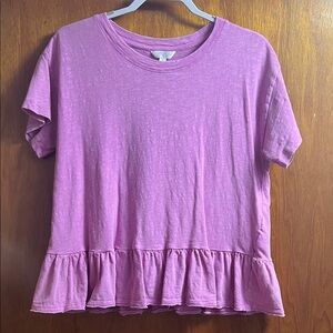 BOGO FREE - Time and Tru Pink Short-Sleeve - Large